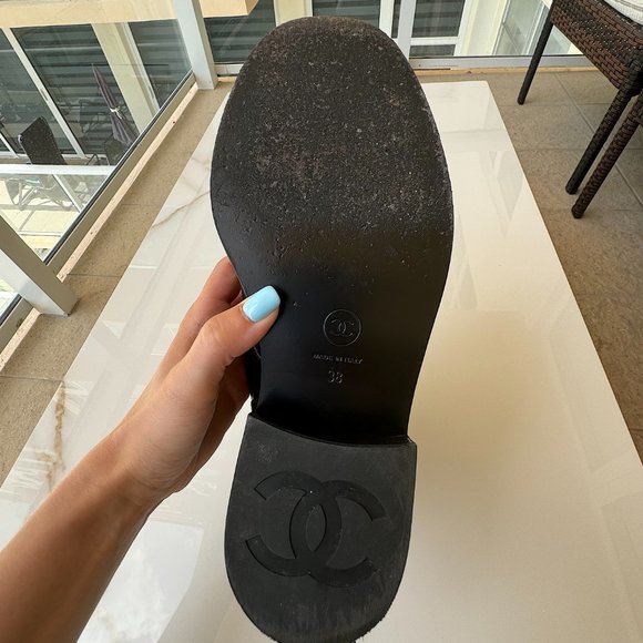 Chanel Combat Ankle Boots Black Size 38 Original Women - Picture 16 of 16